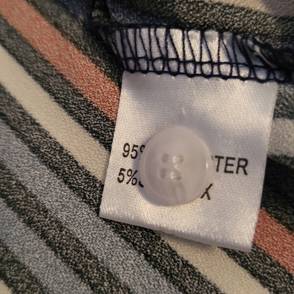 OMSJ Women Button Down Stripe Shirts L - Picture 8 of 8